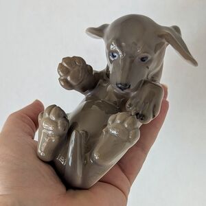 Vintage Royal Copenhegan Dachshund Puppy Dog 1408 Porcelain Collectible Figurine
